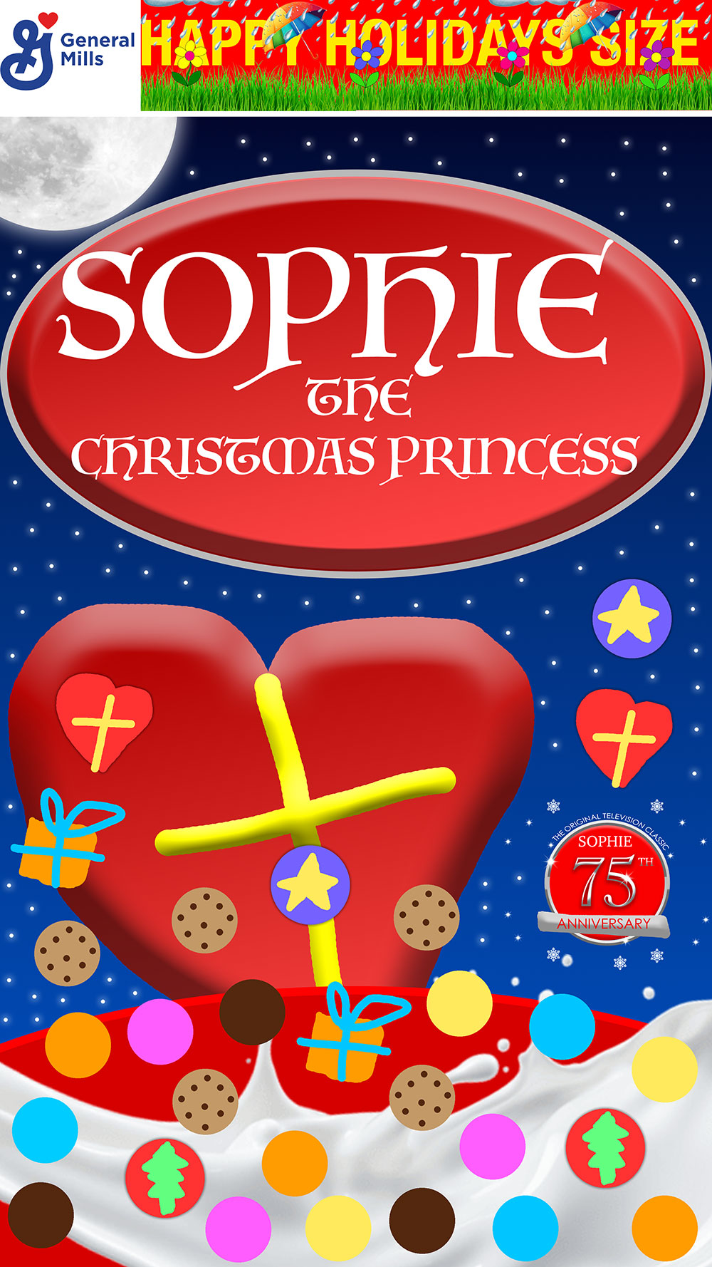 Sophie The Christmas Princess-Back of Cereal box